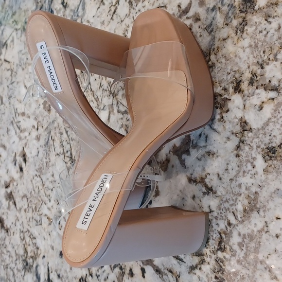Steve Madden Clear Platform Heels